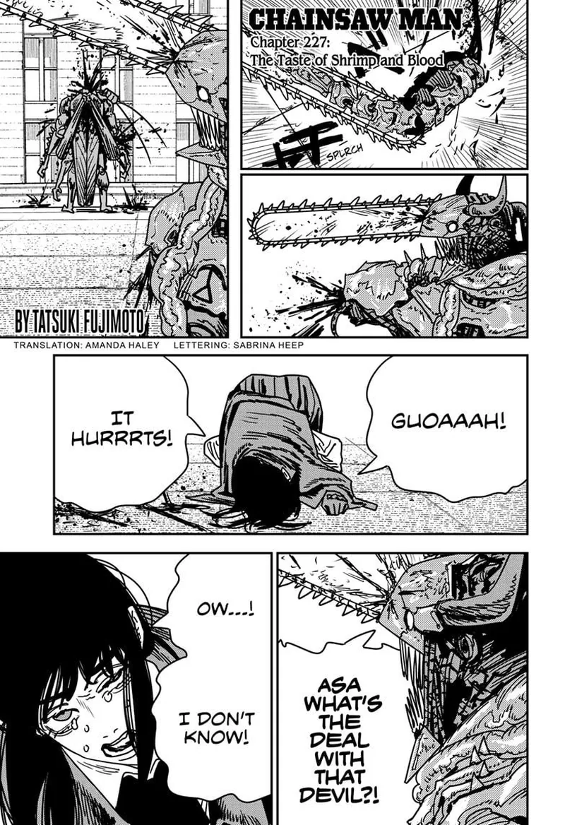 Chainsaw Man Manga Chapter 227 page 1 - The Taste of Shrimp and Blood