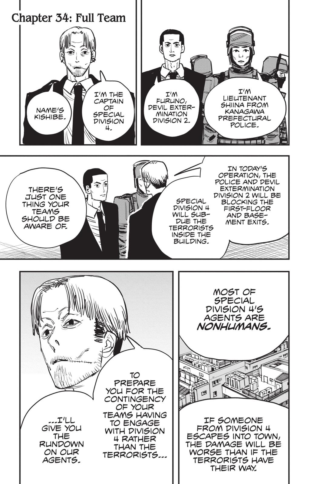 Chainsaw Man Manga Chapter 34 page 1 - Full Team