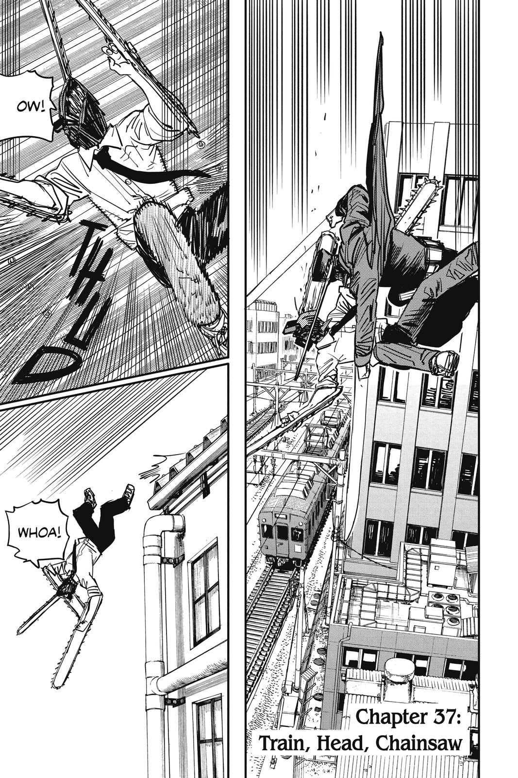 Chainsaw Man Manga Chapter 37 page 1 - Train, Head, Chainsaw