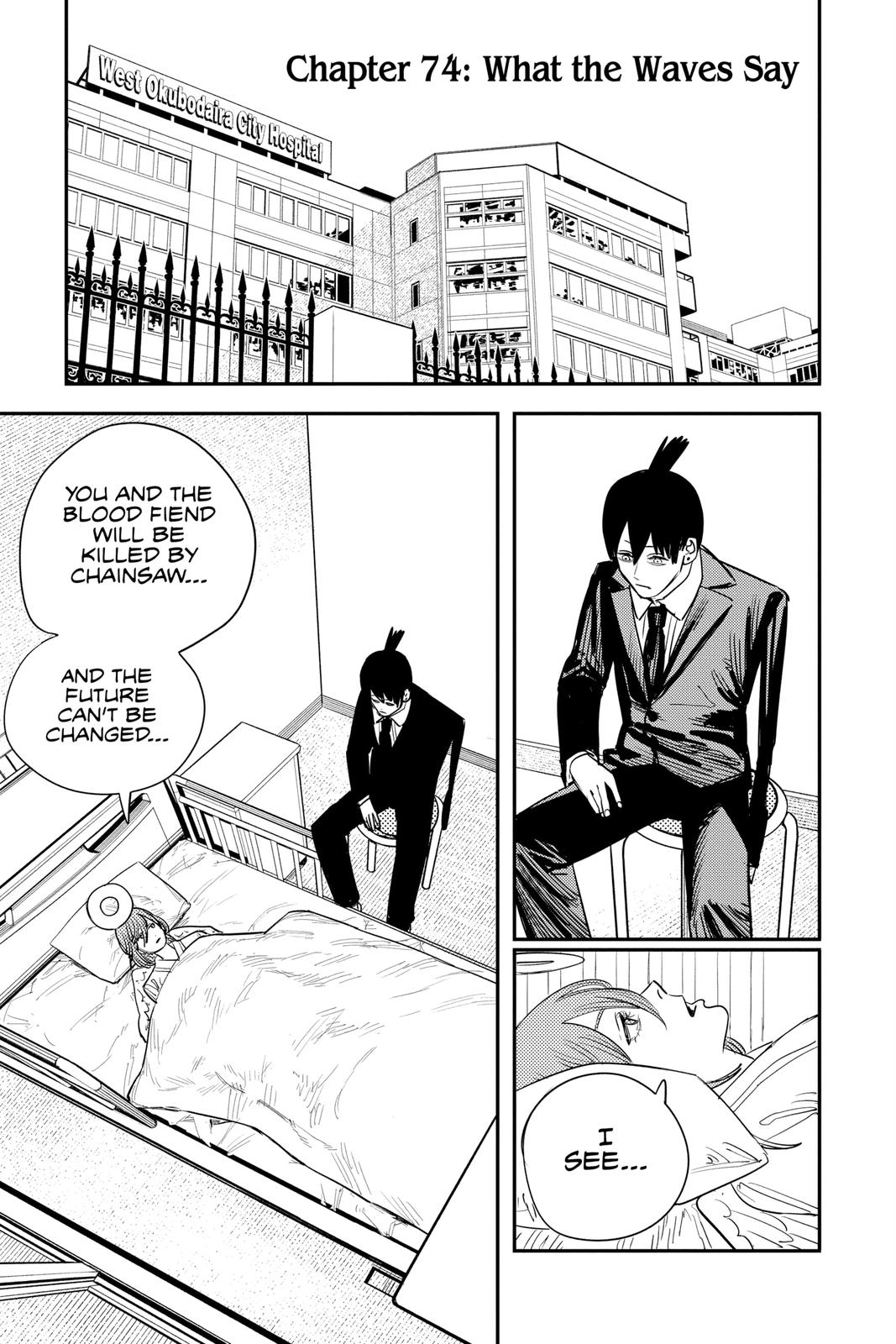 Chainsaw Man Manga Chapter 74 page 1 - What the Waves Say